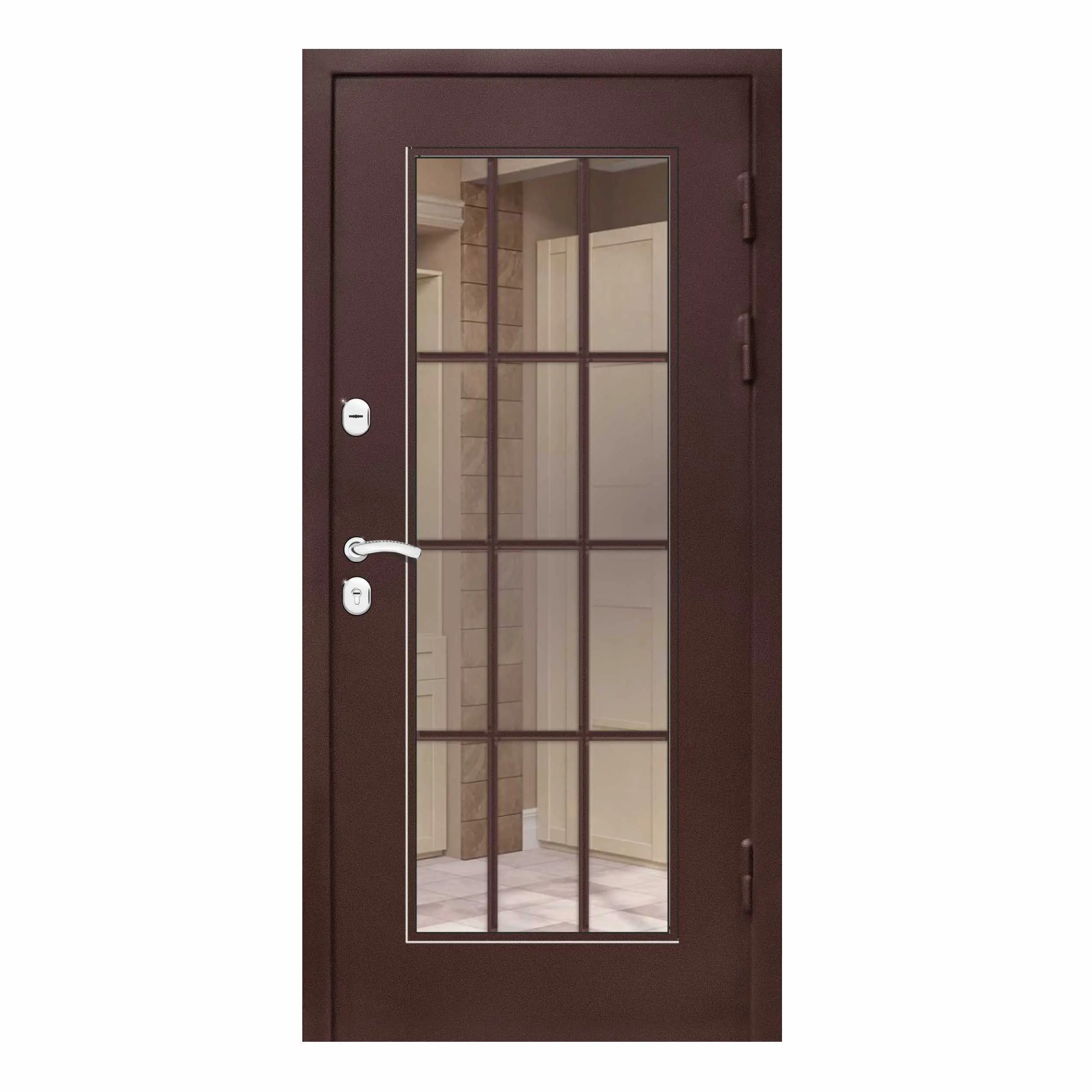 Дверь входная со стеклопакетом «Кураж»